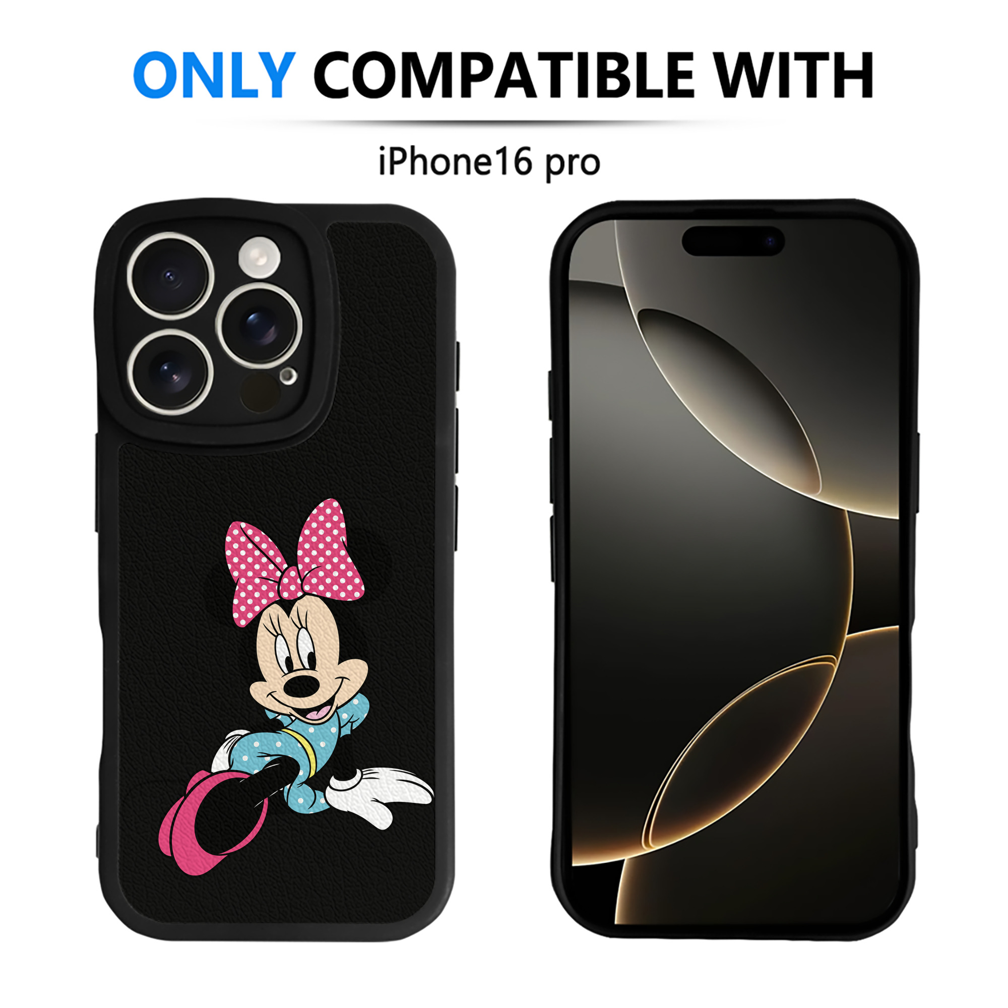 （画像用） ミッキーマウス Mickey Mouse 【iPhone 16シリーズ対応】シリコンスマホケース（レザー調） 材質：シリコン
